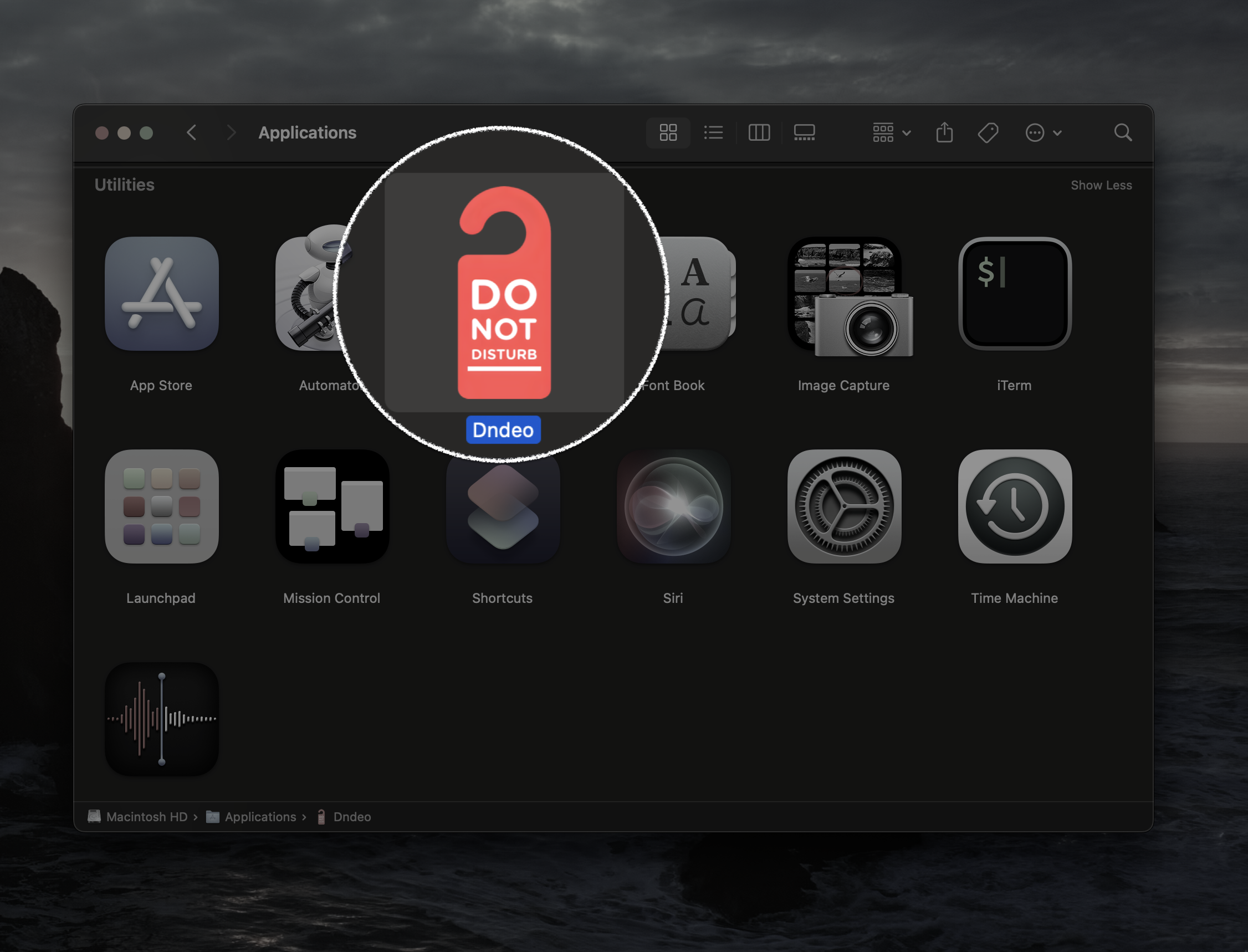 DNDeo in macOS Applications folder